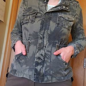 Cargo Jacket with Palm Tree print